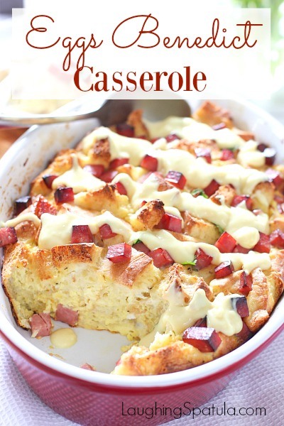BLUEBERRY & CREAM CHEESE FRENCH TOAST CASSEROLE via Laughing spatula