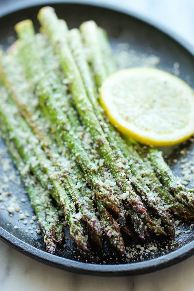 LEMON PARMESAN ASPARAGUS via Damn Delicious