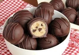 Chocolate Chip Cookie Dough Truffle via Cakes Cottage