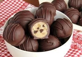 Chocolate Chip Cookie Dough Truffle via Cakes Cottage