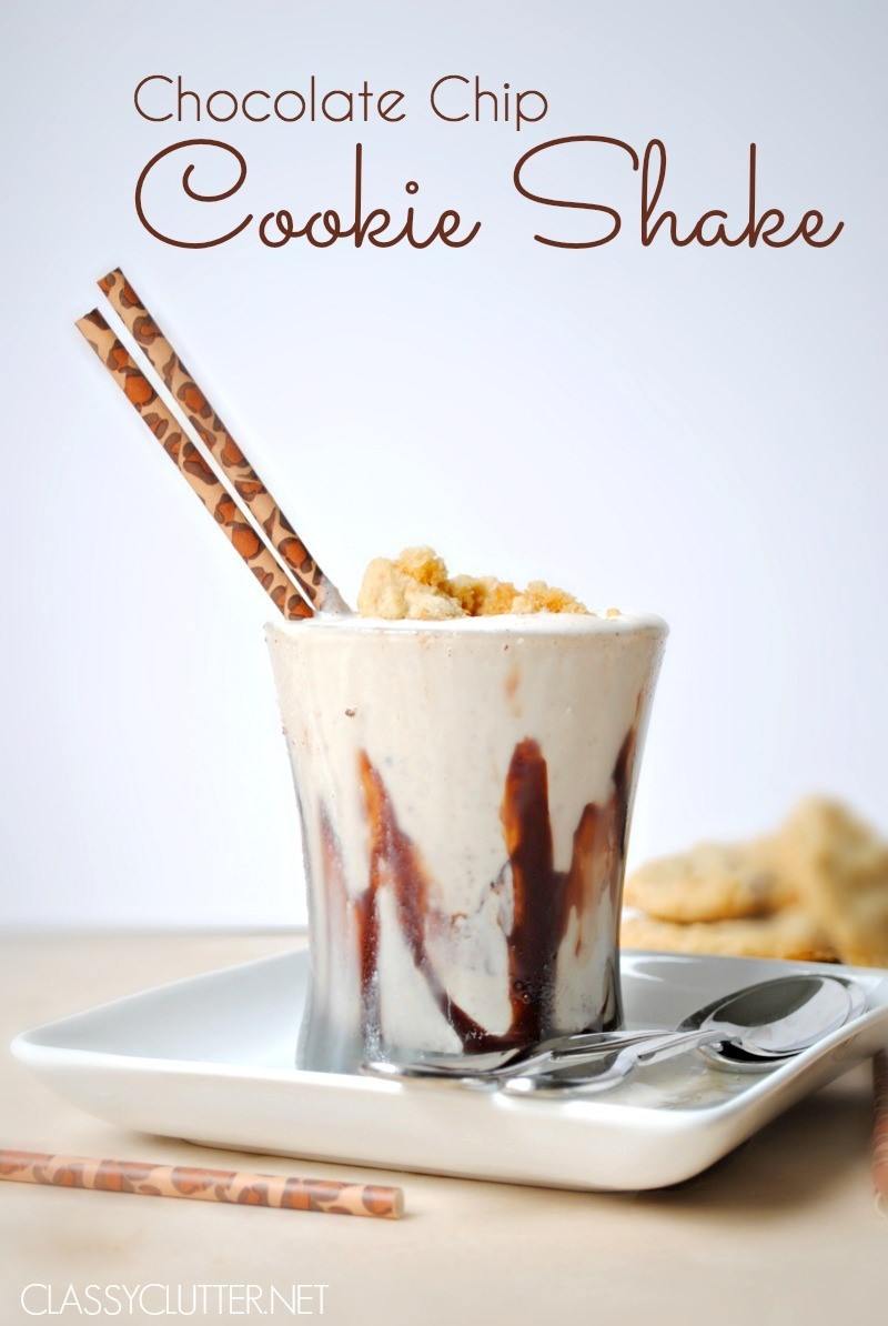 Chocolate Chip Cookie Shake via Classy Cultter.Net