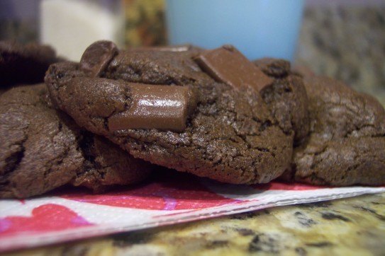 Double Chocolate Chip Cookies via Food