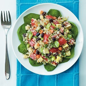 Green Quinoa Salad with Basil Dressing via Cooking Light