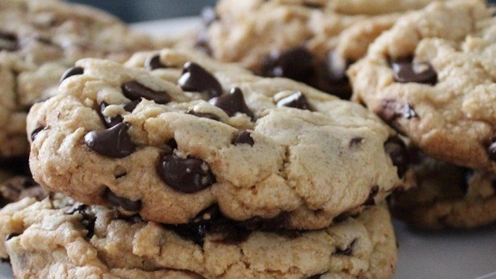 Super Chewy Chocolate Chip Cookies via All Recipes