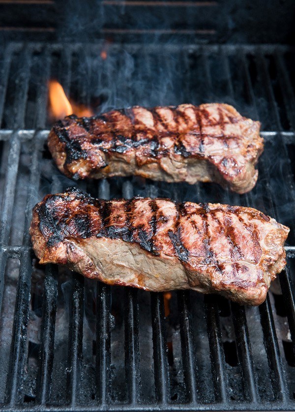 Best Grilled New York Strip Steak with Portobello Steak via Boulder Locavore