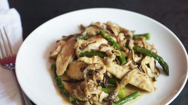 Chicken, Asparagus, And Wild Mushroom Stir-Fry