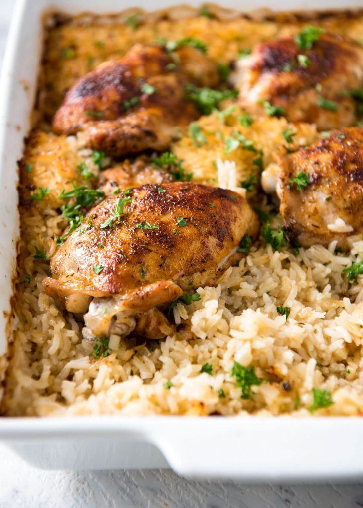 Oven Baked Chicken and Rice via Recipe Tin Eats